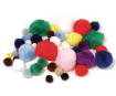 Pompons Rayher colours+sizes assorted 100pcs