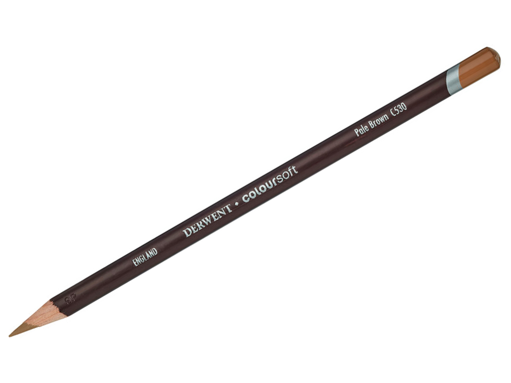 Spalvotas pieštukas Derwent Coloursoft C530 pale brown