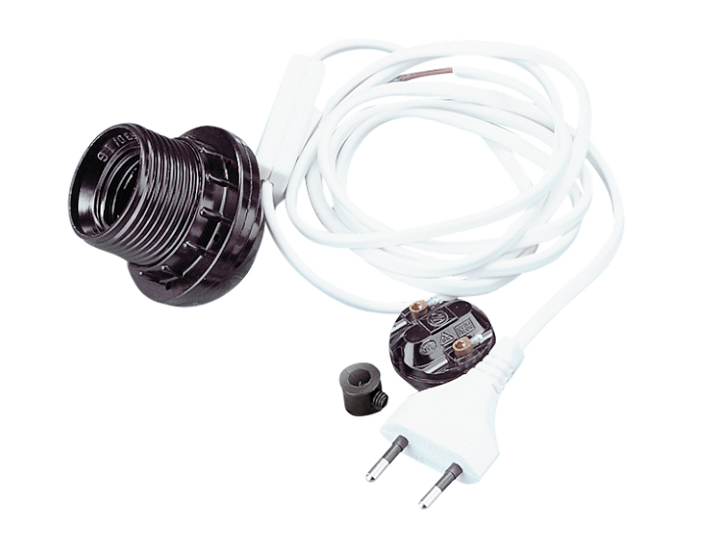 Electric cable for lamp Rayher 180cm E27 with switch white