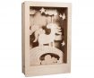 3D medinės figūrėlės-šviečianti dėžutė Rayher vienaragis 20x30x6.5cm 13 dalių