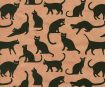 Lokta Paper A4 Printed Cats Black on Light Coral