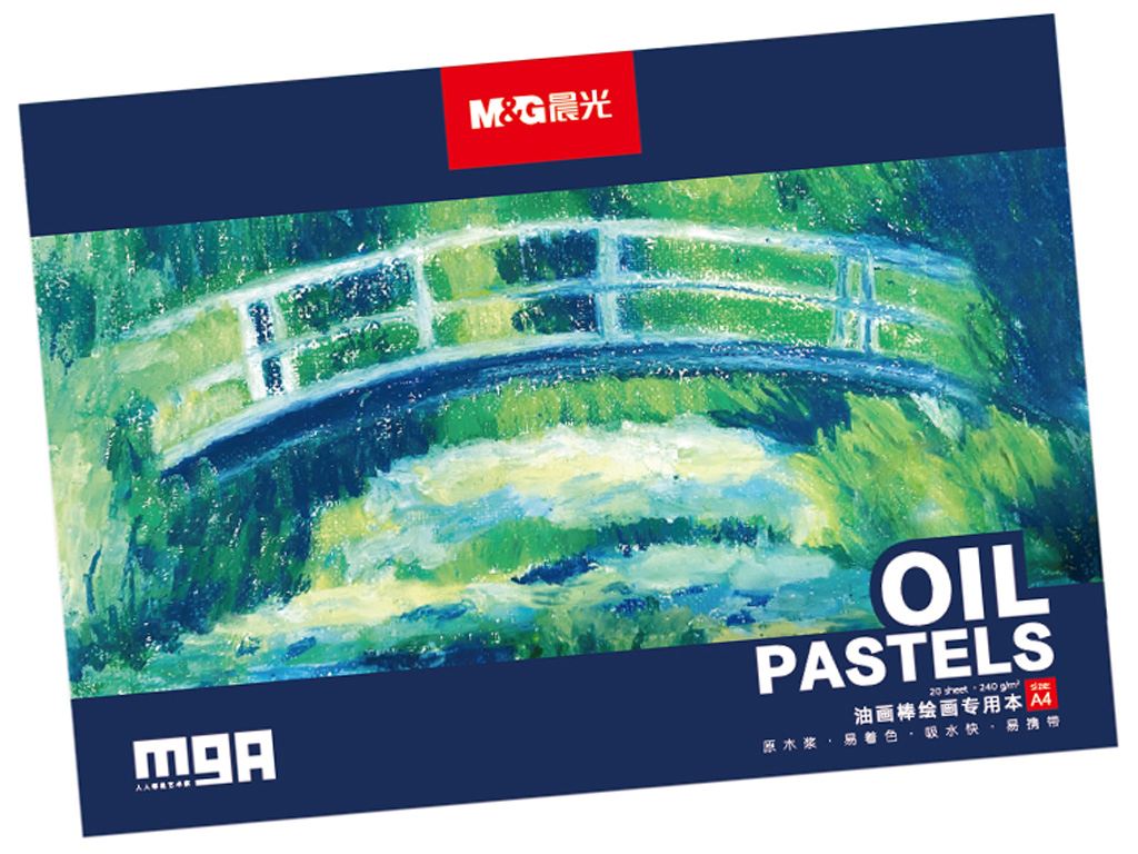 Pasteļu papīra bloks M&G Arts Oil Pastels A4/240g 20 lapas