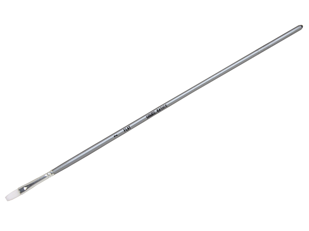 Brush Liquitex Basics synthetic flat 02 long handle