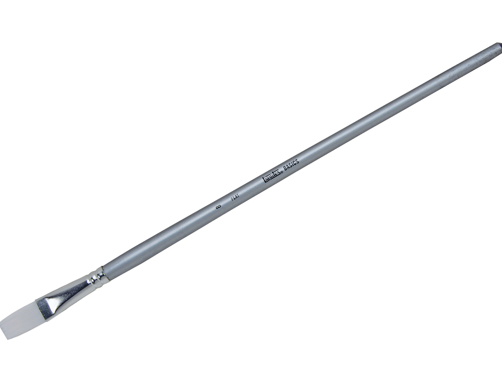 Brush Liquitex Basics synthetic flat 08 long handle