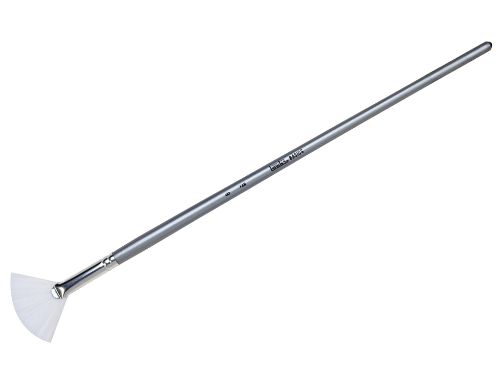 Brush Liquitex Basics synthetic fan 08 long handle