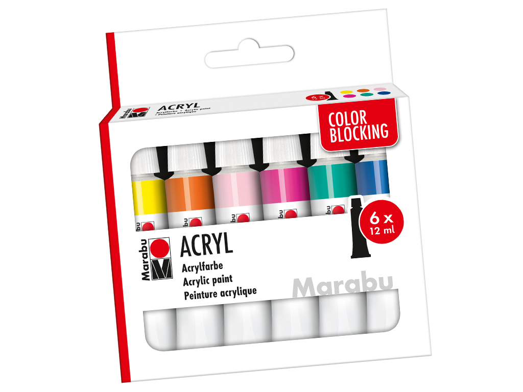 Acrylic set Marabu 6x12ml Color Blocking