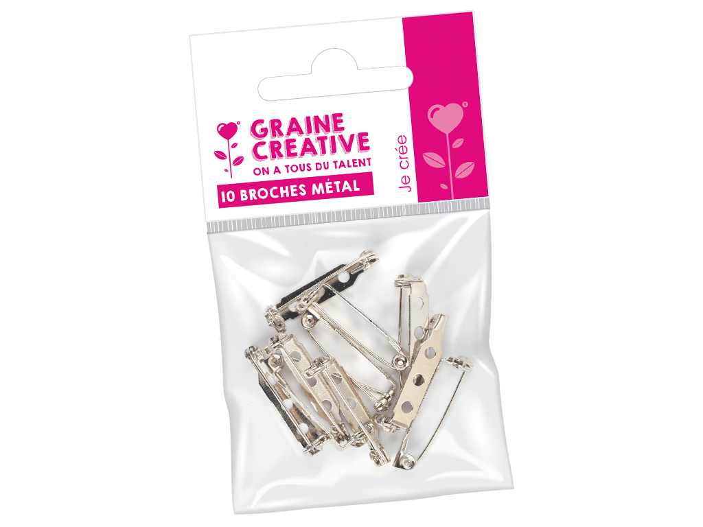 Brooch pin Graine Creative 27mm 10pcs on blister