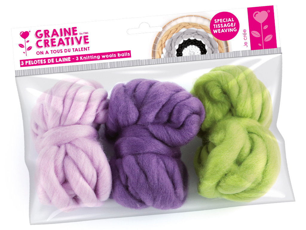 Felting wool Graine Creative 3x5m violet-purple-green on blister