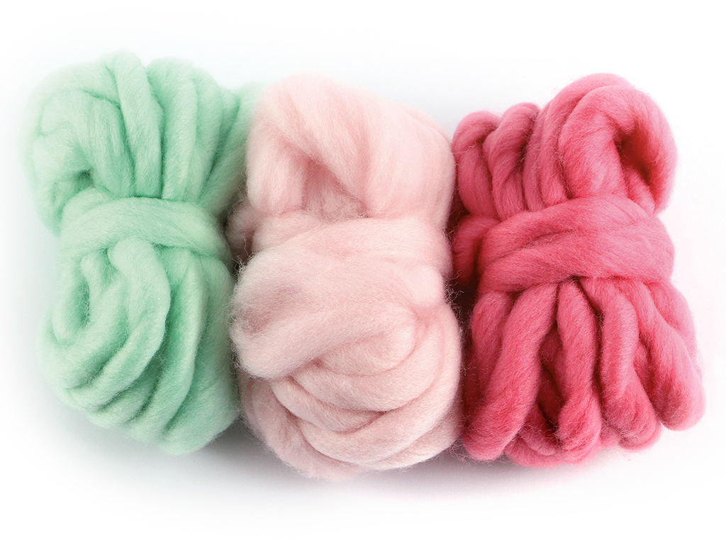 Felting wool Graine Creative 3x5m green-pink-dark pink on blister