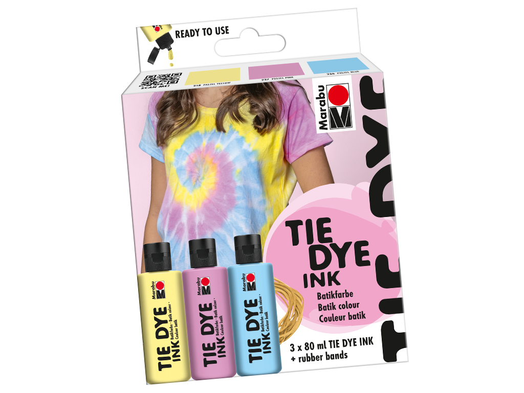 Batikavärvi komplekt Marabu Tie Dye 3x80ml Pastel