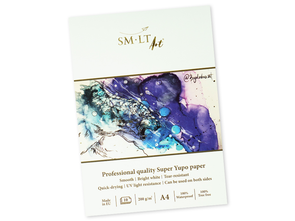 Synthetic paper pad Smlt Art Pro Yupo A4/200g 10 sheets white