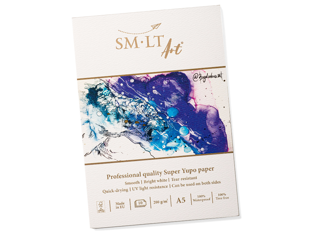 Synthetic paper pad Smlt Art Pro Yupo A5/200g 10 sheets white
