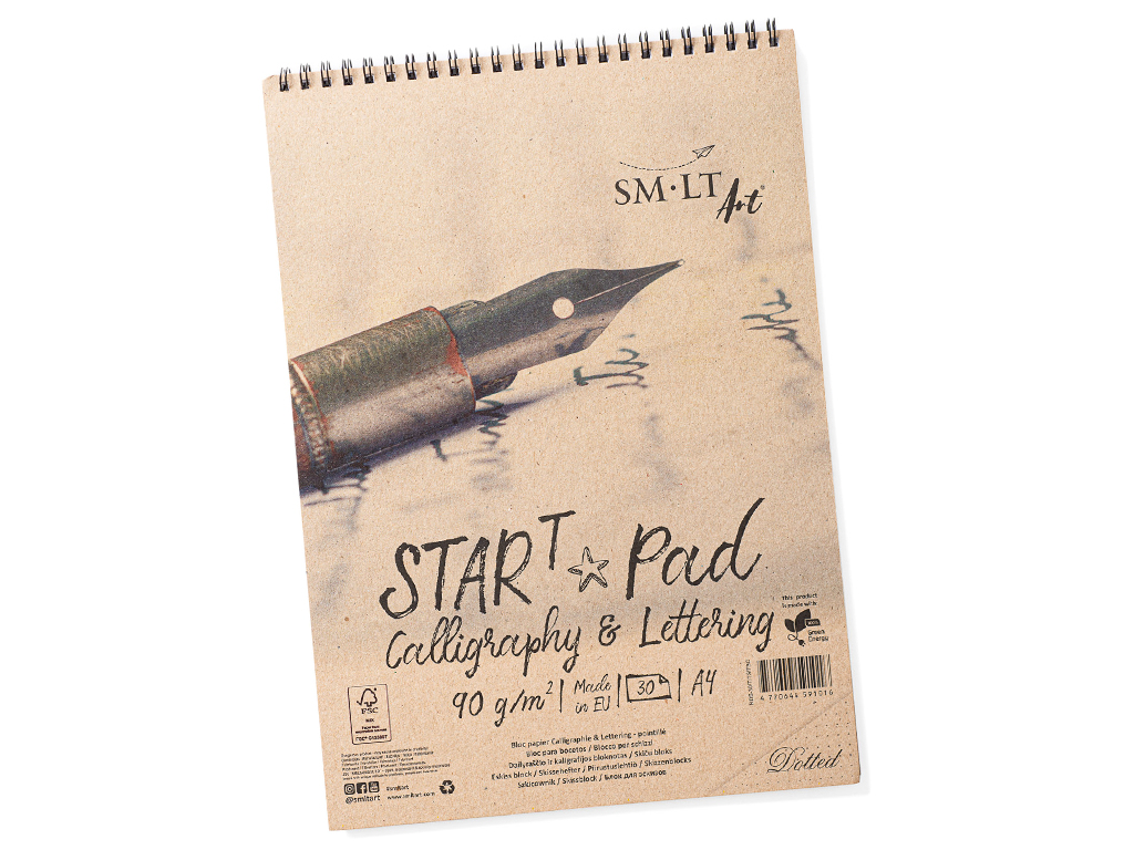 Kaligrāfijas bloks Smlt Art Start A4/90g 30 lapas ar spirāli ar punktiem