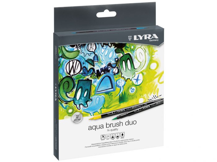 Flomasteri Lyra Aqua Brush Duo komplekts - 1/2