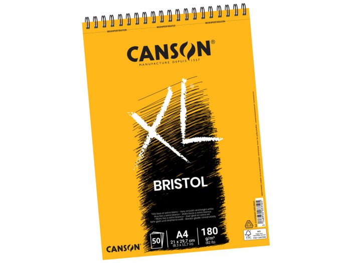 Rasēšanas papīra bloks Canson XL Bristol - 1/2