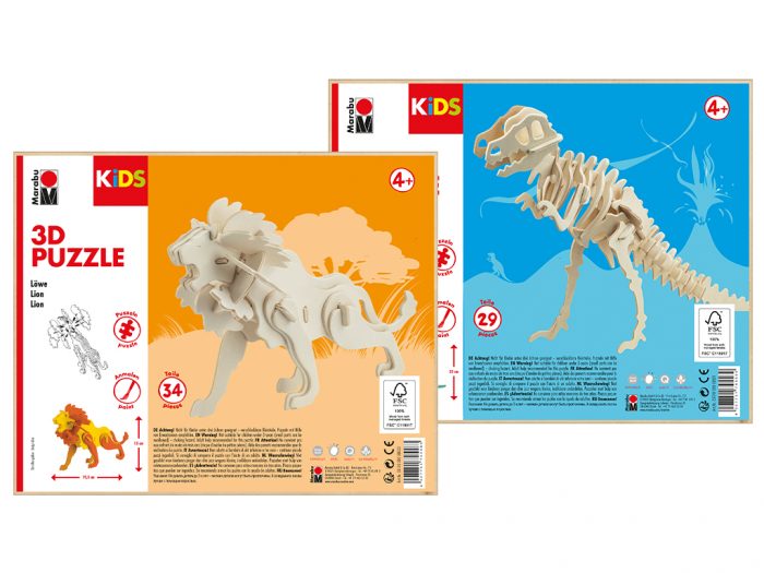 3D puzzle puidust Marabu Kids loomad - 1/4