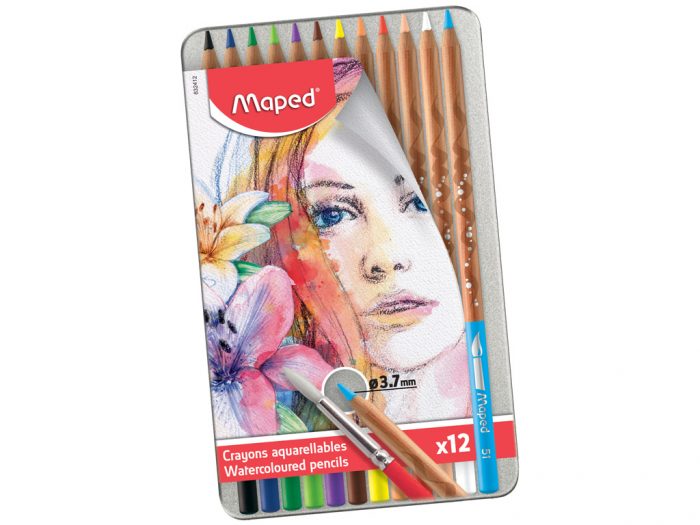 Watercolour pencils Maped Artist in metal box - 1/2