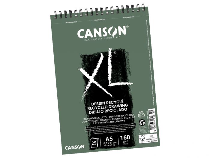 Piešimo bloknotas Canson XL Dessin Recycled - 1/4