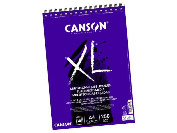 Universāls bloks Canson XL Mixed Media Fluid - 1/4