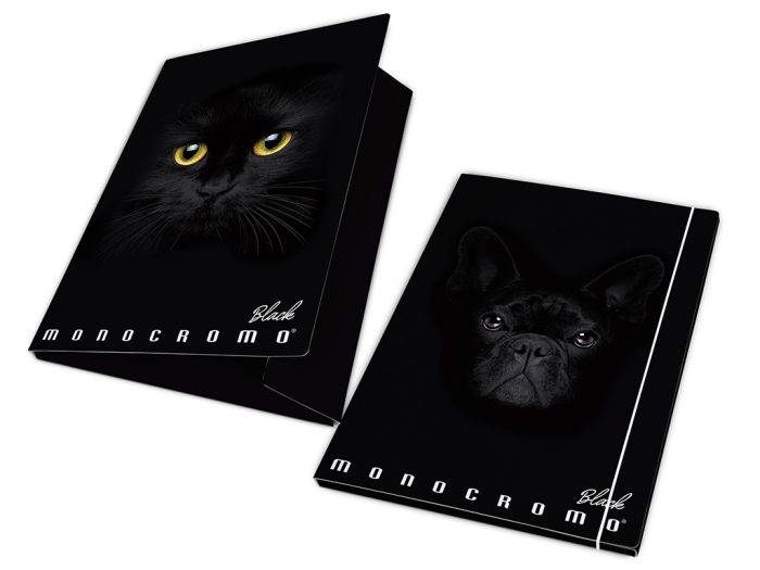 Aplankas Pigna Monocromo Black su gumele - 1/2