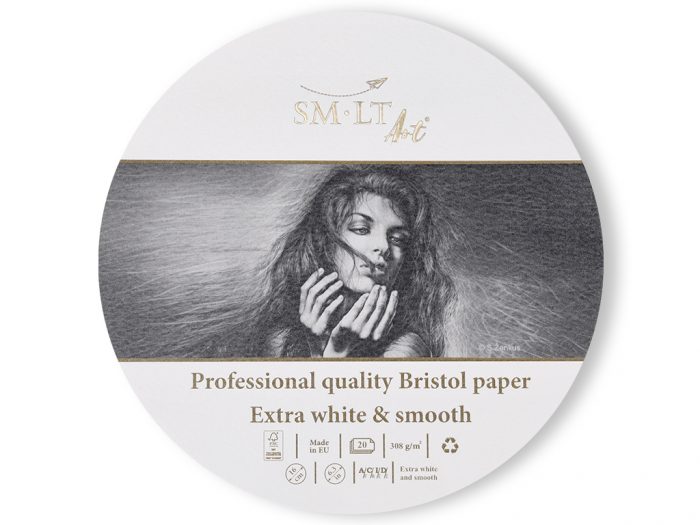 Zīmēšanas bloks Smlt Art Pro Bristol apaļa - 1/3
